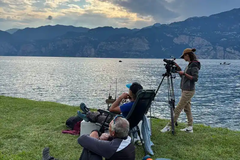 English-language Flying Karlis SIV course over Lake Garda, Italy — pre-course information card.