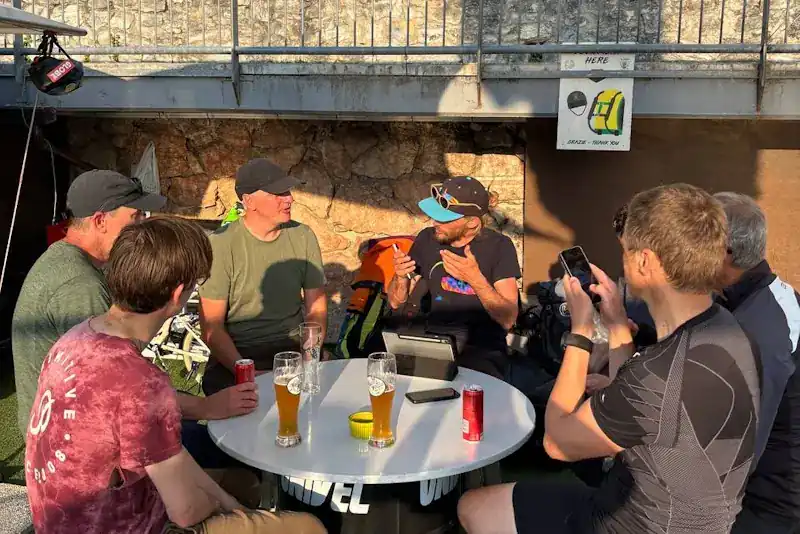Flying Karlis SIV course — small groups of 8 pilots over Lake Garda for individualised coaching.